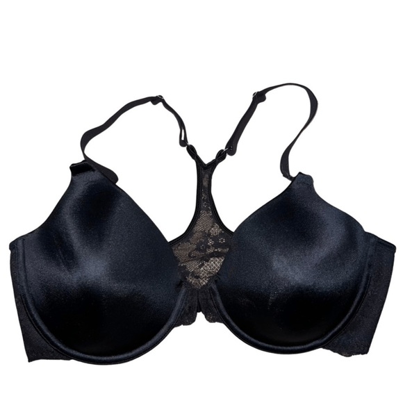 Maidenform Front Closure Full Coverage Racerback Bra Black Size 38D - Picture 1 of 8